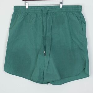 Future Collective Green Activewear Nylon Elastic Waist Shorts 2X Athleisure‎ Gym